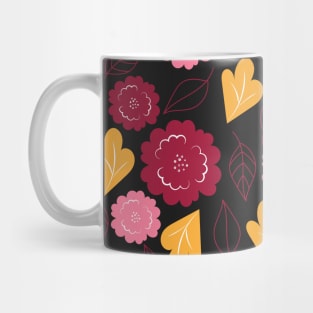 Flowers and Leaf Pattern Mug